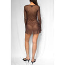 Améthyste Mini Mesh Dress - Brown