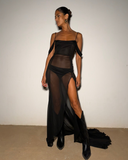 Amazone Mesh Gown - Black