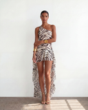 Sirène Maxi Mesh Dress - Zebra