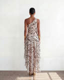 Sirène Maxi Mesh Dress - Zebra