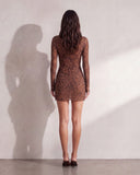 Brume Mini Mesh Dress - Cheetah