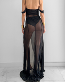 Amazone Mesh Gown - Black