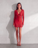 Améthyste Mini Mesh Dress - Red
