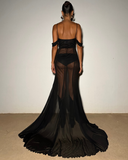 Amazone Mesh Gown - Black