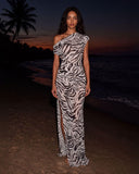 Caresse Maxi Dress - Zebra