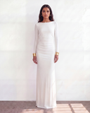 Lueur Maxi Jersey Dress - White
