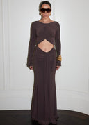 Eden Maxi Skirt in Brown