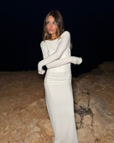 Lueur Maxi Jersey Dress - White