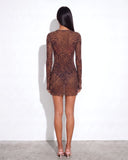 Brume Mini Mesh Dress - Cheetah