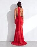 Eternal Midnight  Red Mesh  & Lace Maxi Dress - Limited Edition