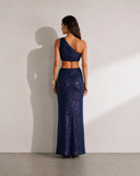 Aura Maxi Skirt - Blue Sequin