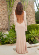 Lueur Maxi Jersey Dress - Liquid Gold