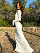 Lueur Maxi Jersey Dress - White
