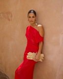 Caresse Maxi Gown Dress - Red