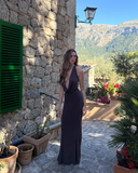 Frisson Maxi Dress - Chocolate Brown