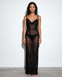 Énigme Maxi Mesh Dress - Black