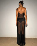 Énigme Maxi Mesh Dress - Black
