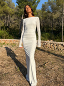 Lueur Maxi Jersey Dress - White