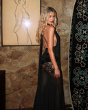 Eternal Midnight  Lace & Mesh Maxi Dress - Limited Edition