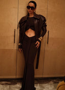 Eden Maxi Skirt in Brown