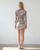 Améthyste Mini Mesh Dress - Zebra