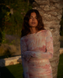 Lueur Maxi Mesh Dress - Pink Print