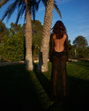 Lueur Maxi Mesh Dress - Black