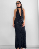 Black Moon Devoree Velvet Maxi - Black