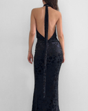 Black Moon Devoree Velvet Maxi - Black