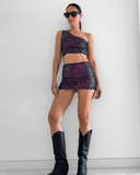 Charm Top - Blue Sequin