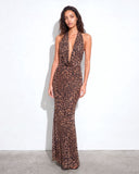 Frisson Maxi Dress - Leopard