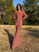 Lueur Maxi Jersey Dress - Chestnut