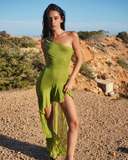 Sirène Maxi Mesh Dress - Olive Green