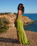 Sirène Maxi Mesh Dress - Olive Green