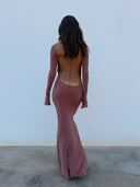 Lueur Maxi Jersey Dress - Chestnut