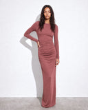 Lueur Maxi Jersey Dress - Chestnut
