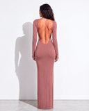 Lueur Maxi Jersey Dress - Chestnut