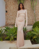 Lueur Maxi Jersey Dress - Liquid Gold