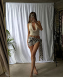 Multi way beach cover up and top - Zebra