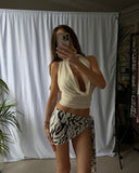 Multi way beach cover up and top - Zebra