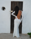 Lueur Maxi Jersey Dress - White