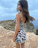 Énigme Mini Mesh Dress - Zebra