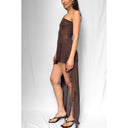 Sirène Maxi Mesh Dress - Brown