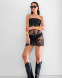 Nuit Lace Mini Dress - Black - Limited Collection