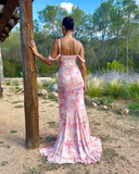 Amazone Mesh Gown - Pink Print