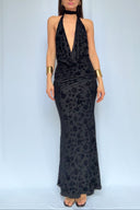 Black Moon Devoree Velvet Maxi in Black