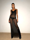 Énigme Maxi Mesh Dress - Black