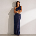 Charm Top - Blue Sequin