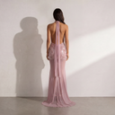 Eternal Midnight  Pink Sequin & Mesh Maxi Dress - Limited Edition