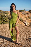 Sirène Maxi Mesh Dress - Olive Green